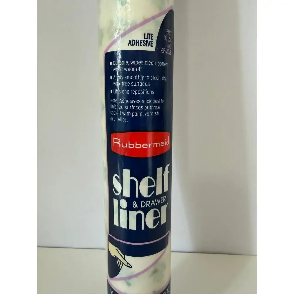Vintage Rubbermaid Shelf & Drawer Liner 12” x 10 Sq Ft Stitch Rose New Old Stock